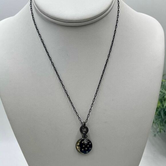 Catherine Popesco La‎ Vie Parisienne Blue Moon & Stars Crystal Necklace - Picture 1 of 12